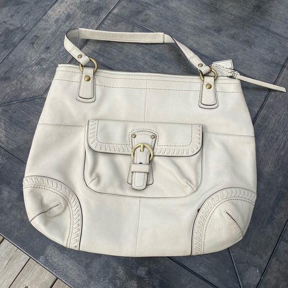 Bone Color Coach Handbag - Picture 6 of 7